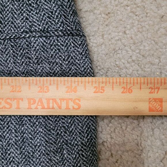 Vtg Bovet Blazer Mens 46R Gray Herringbone Tweed Wool Jacket Sportscoat Corpcore - Picture 15 of 16